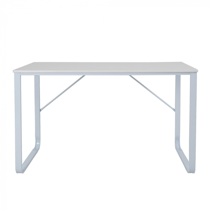 Birou MDF alb Formula Desk cu cadru metalic alb [3]
