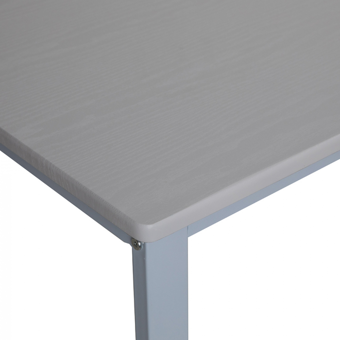 Birou MDF alb Formula Desk cu cadru metalic alb [5]