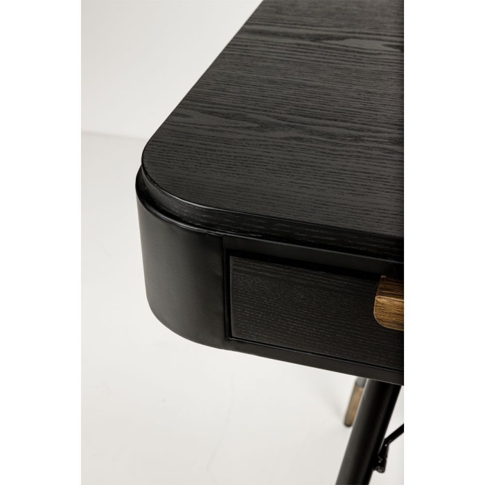 Birou Colombo negru cu accente aurii și sertare spațioase [7]