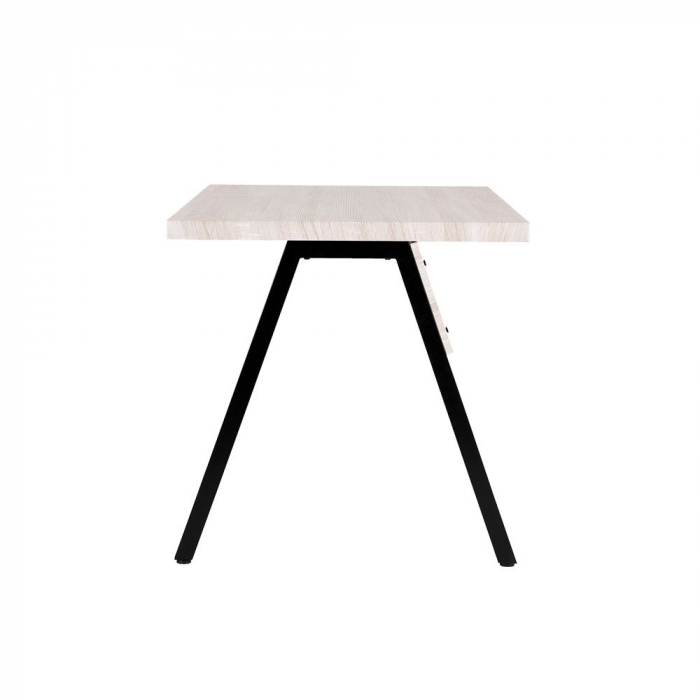 Birou Alpha stejar deschis cu structură metalică neagră [3]