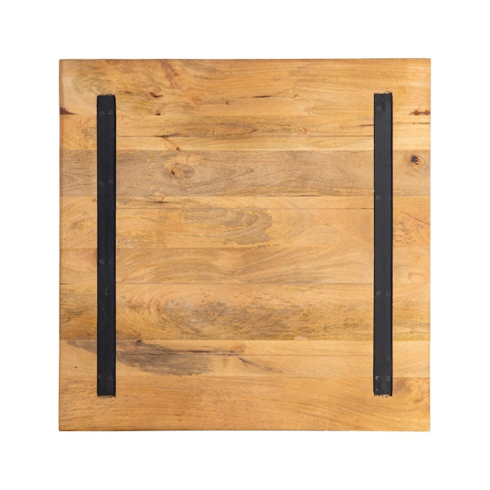 Blat de masă pătrat din lemn de mango natural 80x80 [3]