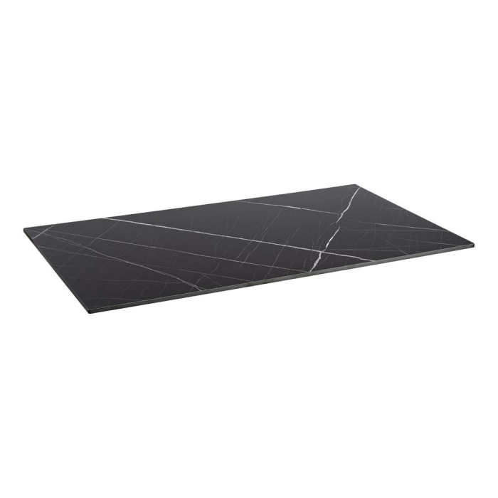 Blat masă dreptunghiular HPL negru marmorat [3]