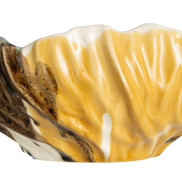 Bol decorativ ceramic bicolor galben-verde [3]