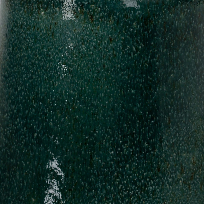 Bol decorativ cu picior din ceramică verde cu alb cu relief sferic [5]