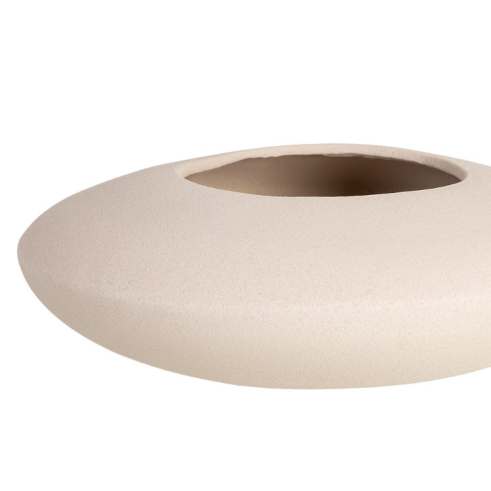 Bol decorativ din ceramică albă cu formă rotunjită joasă [6]