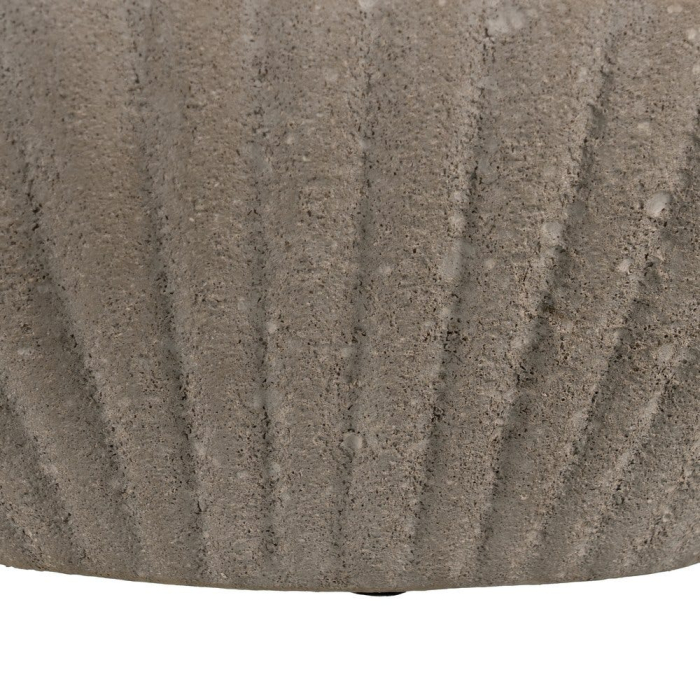 Bol decorativ ceramică gri aspect piatră oval striat [7]