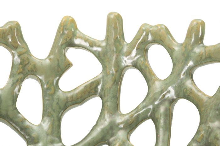 Bol decorativ ceramic verde Coral [5]