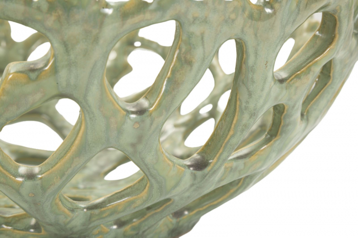 Bol decorativ ceramic verde Coral [6]