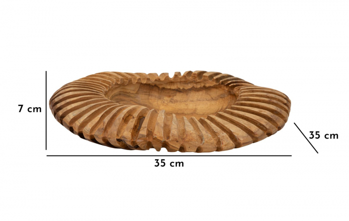 Bol decorativ lemn tec [9]