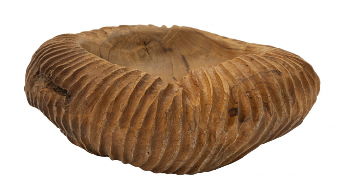 Bol decorativ lemn tec rotund [3]