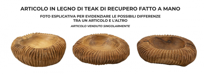 Bol decorativ lemn tec rotund [7]