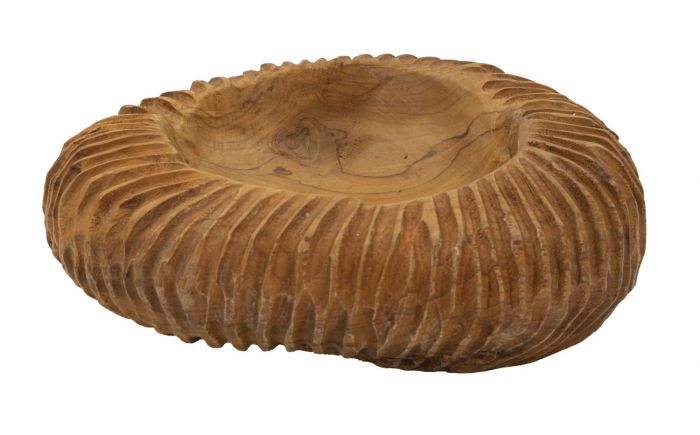 Bol decorativ lemn tec rotund [1]