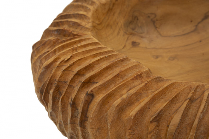 Bol decorativ lemn tec rotund [6]