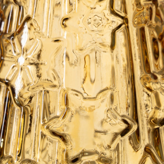 Brad decorativ de Crăciun din sticlă reciclată galben TREE CHRISTMAS YELLOW RECYCLED GLASS 13 x 13 x 34 cm [5]