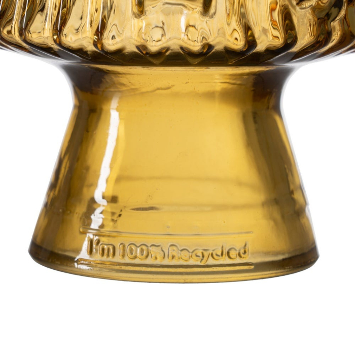 Brad decorativ de Crăciun din sticlă reciclată galben TREE CHRISTMAS YELLOW RECYCLED GLASS 13 x 13 x 34 cm [6]