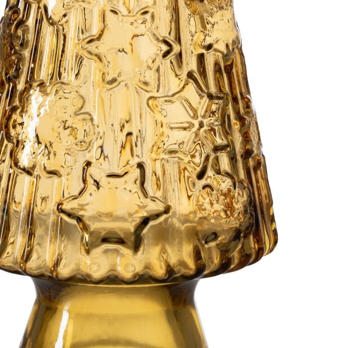 Brad decorativ de Crăciun din sticlă reciclată galben TREE CHRISTMAS YELLOW RECYCLED GLASS 13 x 13 x 34 cm [4]