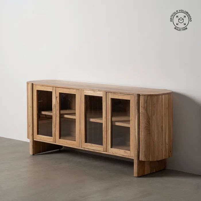 Bufet lemn acacia sticla|Bufete moderne pentru living [1]