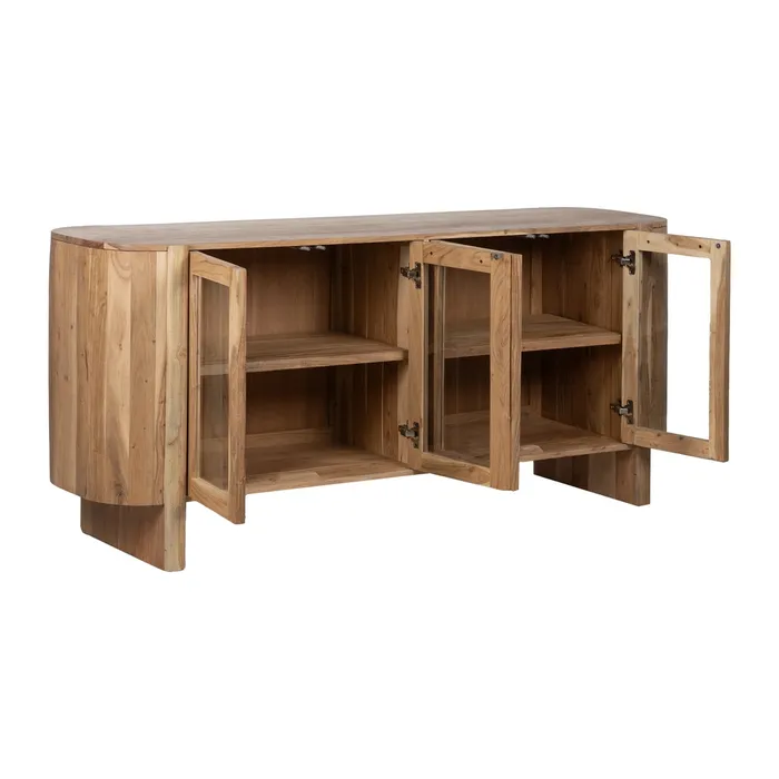 Bufet lemn acacia sticla|Bufete moderne pentru living [3]