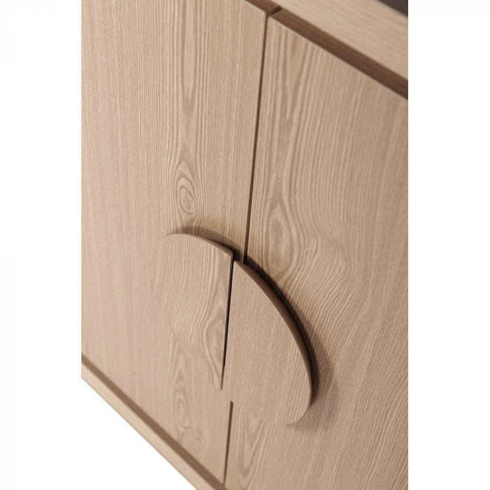 Bufet cu 4 uși natural Axis din lemn cu design modern și finisaj cald [4]