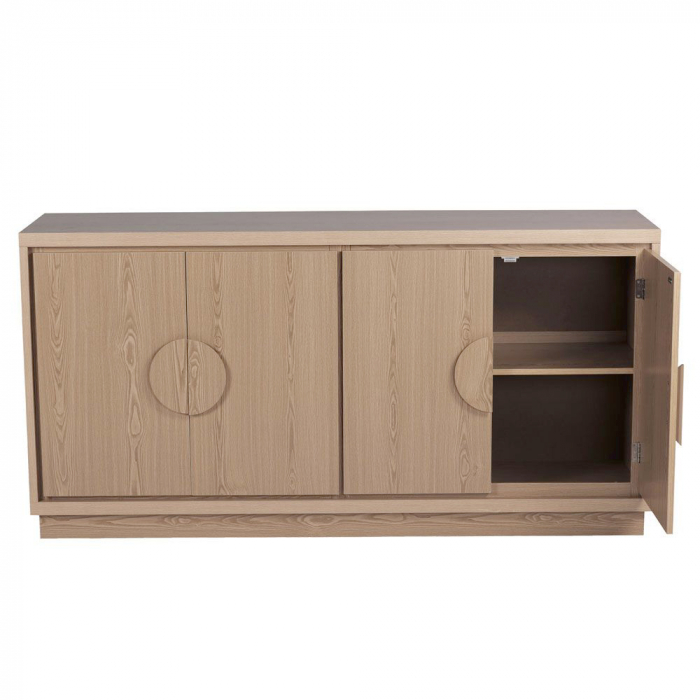 Bufet cu 4 uși natural Axis din lemn cu design modern și finisaj cald [3]