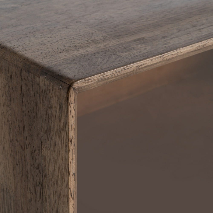 Bufet din lemn maro cu usi din sticla pentru living [7]