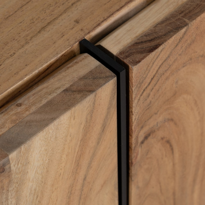 Bufet lemn acacia si metal pentru decor industrial|Mobilier natural pentru spatii organizate [7]
