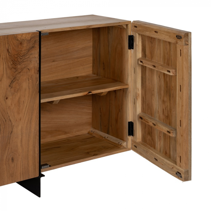 Bufet lemn acacia si metal pentru decor industrial|Mobilier natural pentru spatii organizate [6]