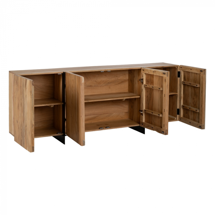 Bufet lemn acacia si metal pentru decor industrial|Mobilier natural pentru spatii organizate [3]