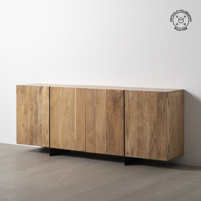 Bufet lemn acacia si metal pentru decor industrial|Mobilier natural pentru spatii organizate [1]
