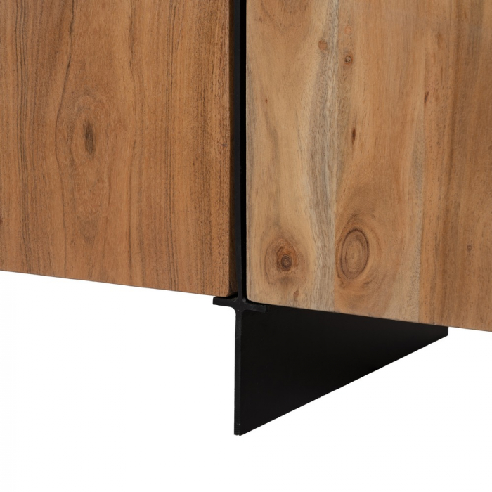 Bufet lemn acacia si metal pentru decor industrial|Mobilier natural pentru spatii organizate [11]