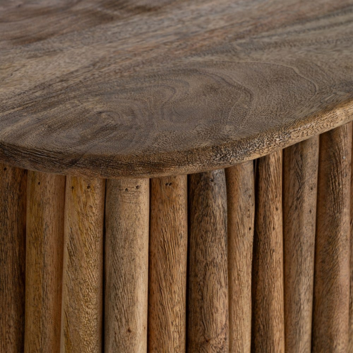 Bufet din lemn de mango cu front canelat rustic contemporan 148 cm [7]