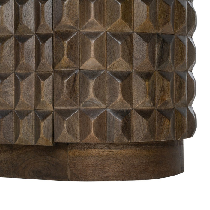 Bufet din lemn de mango cu front geometric si blat din marmura [12]