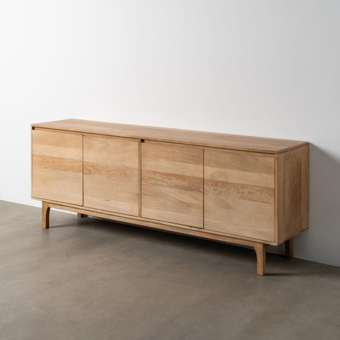 Bufet din lemn de mango cu fronturi plane natur [2]