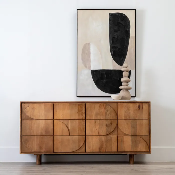 Bufet lemn mango miere|Mobilier depozitare natural [2]