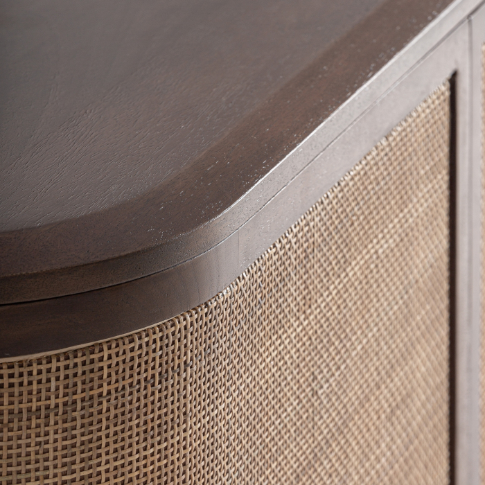 Bufet lemn mango ratan uși rotunjite [4]