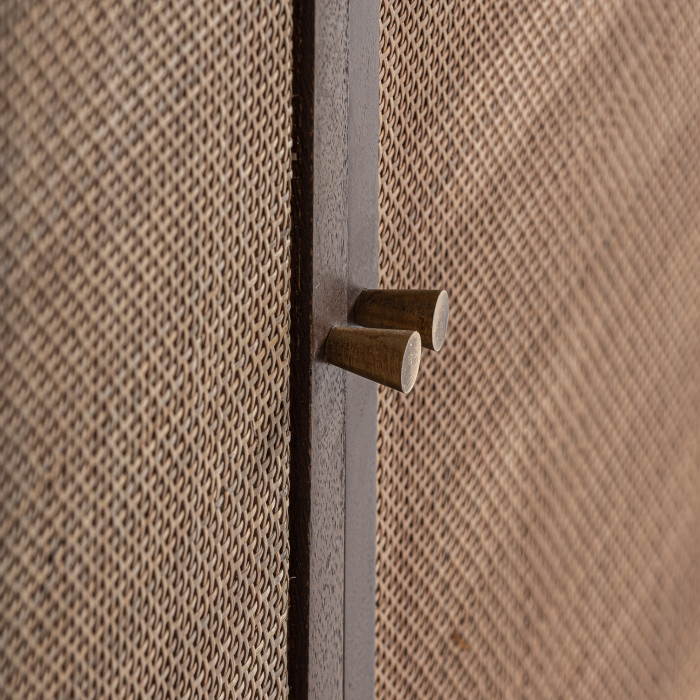 Bufet lemn mango ratan uși rotunjite [5]