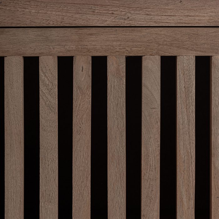 Bufet din lemn de mango cu uși tip grilaj și design orizontal [6]