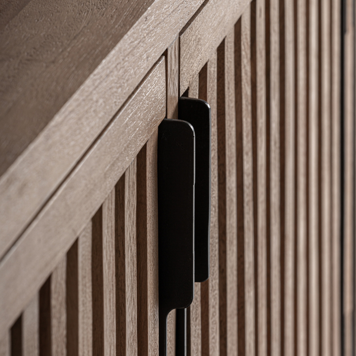 Bufet din lemn de mango cu uși tip grilaj și design orizontal [5]