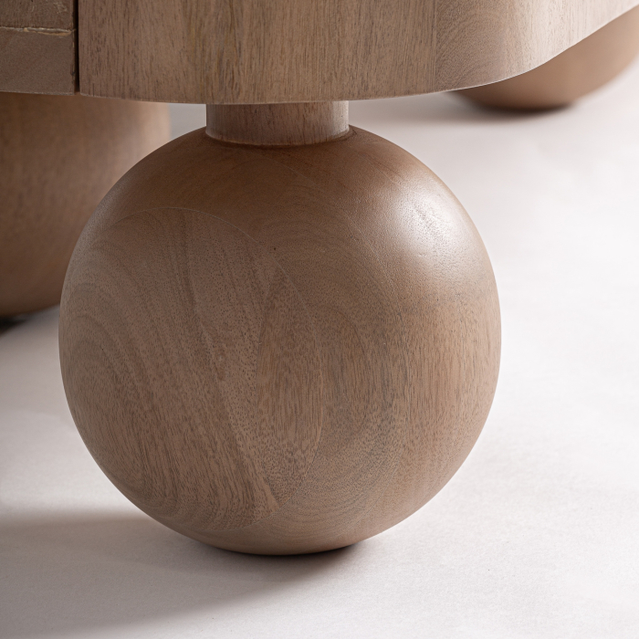 Bufet din lemn de mango cu picioare sferice și design modern [6]