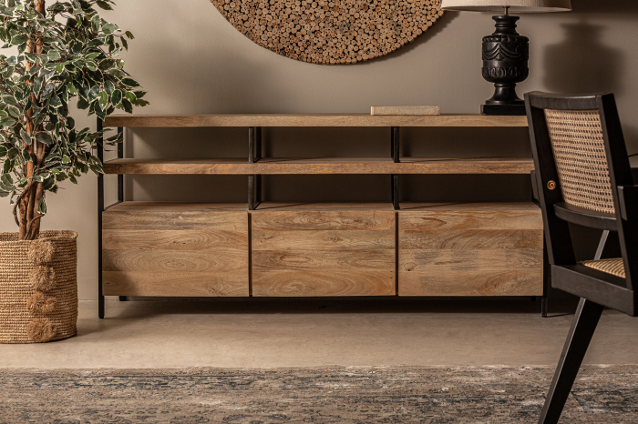 Comoda coloniala mango negru natural|Comode robuste [8]