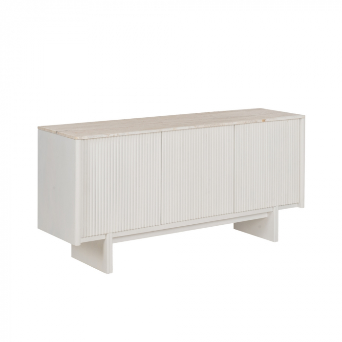 Bufet mango si marmura alba pentru decor sofisticat|Bufete din materiale naturale pentru interioare moderne [2]
