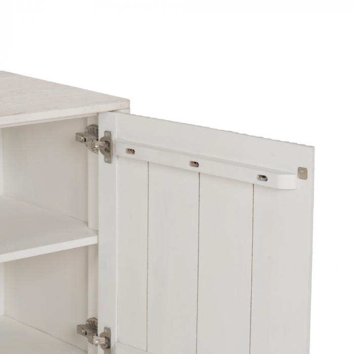 Bufet mango si marmura alba pentru decor sofisticat|Bufete din materiale naturale pentru interioare moderne [6]