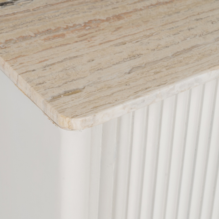 Bufet mango si marmura alba pentru decor sofisticat|Bufete din materiale naturale pentru interioare moderne [4]