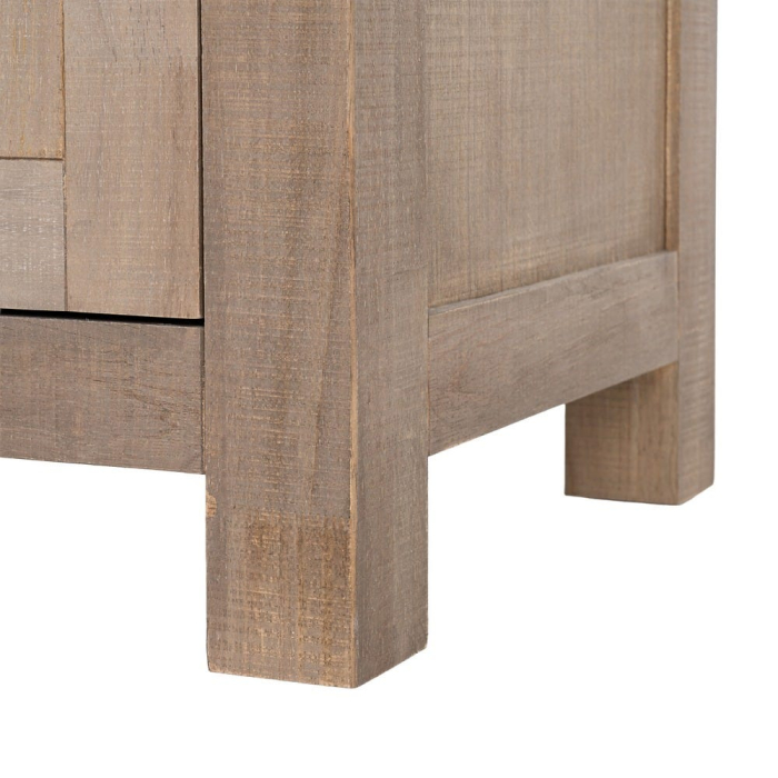 Bufet din lemn de pin cu aspect natural cu trei sertare si trei usi [13]