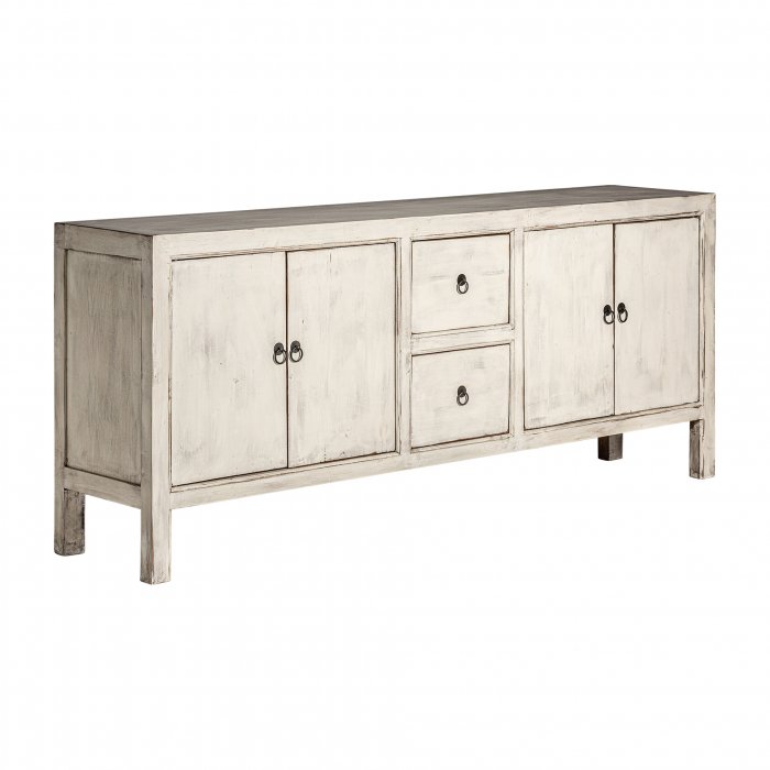 Comoda lemn reciclat alb antic|Comode vintage luminoase [2]