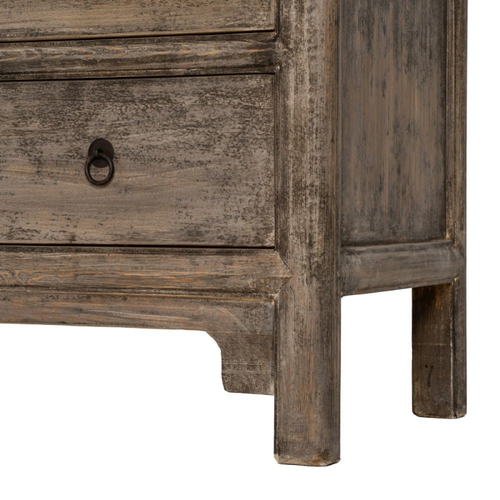 Bufet din lemn de pin reciclat cu finisaj patinat si detalii metalice [11]