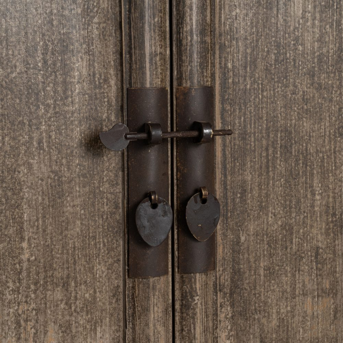 Bufet din lemn de pin reciclat cu finisaj patinat si detalii metalice [10]