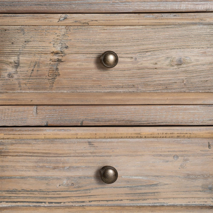 Bufet din lemn de pin reciclat cu vitrine generoase din sticlă [10]