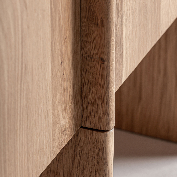 Bufet din lemn de stejar cu marmură neagră și forme rotunjite [4]