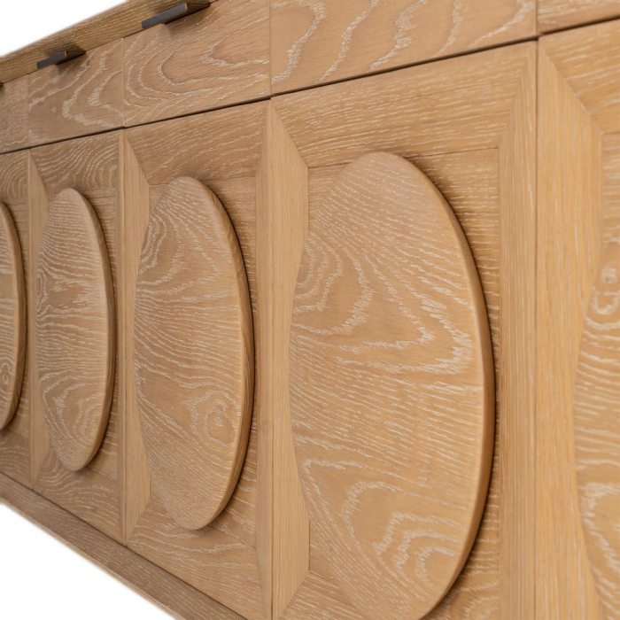 Bufet din stejar natural cu fronturi circulare [10]